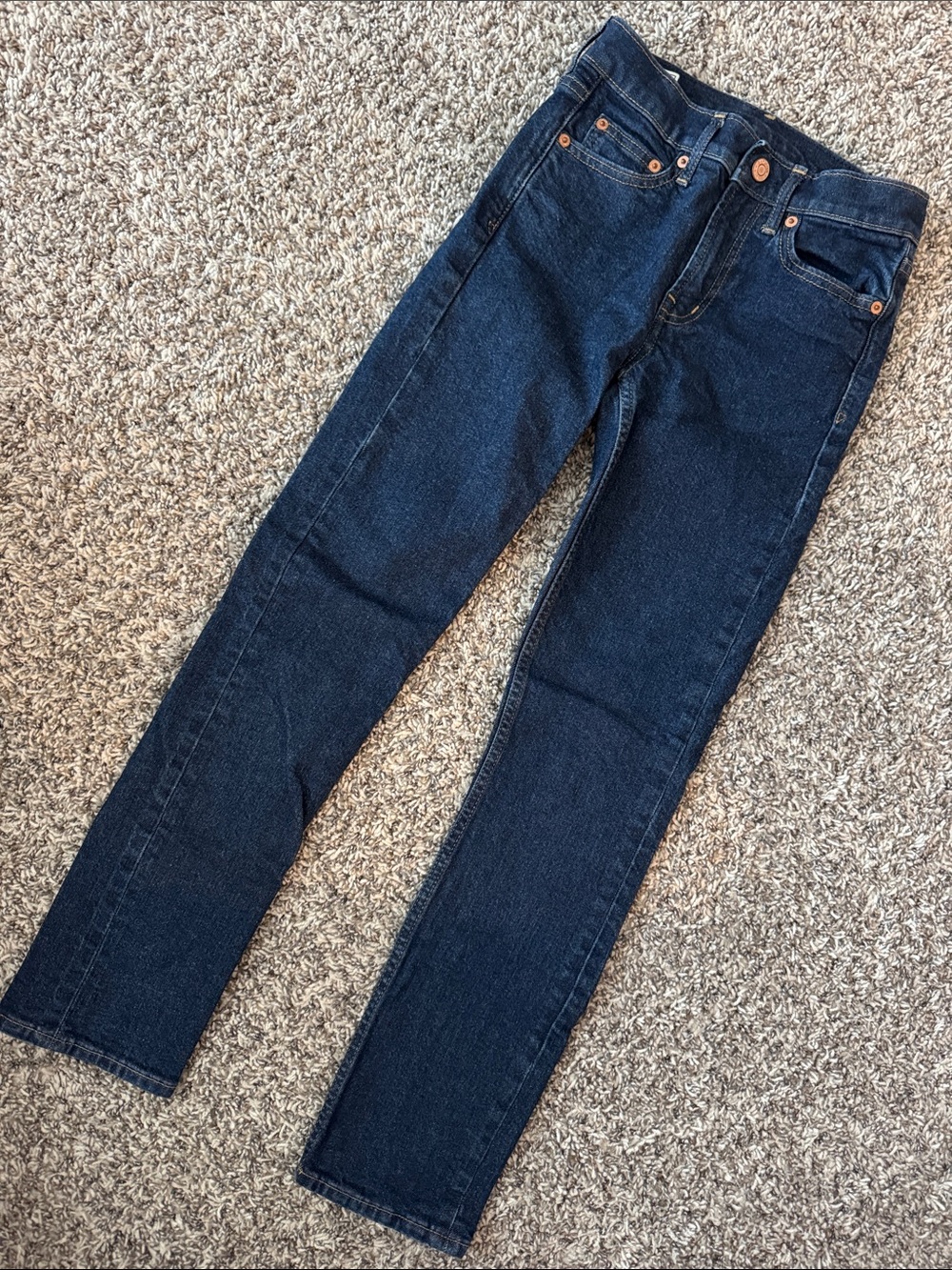 GAP Women's Dark Blue Straight Leg Slim Mid Rise Jeans